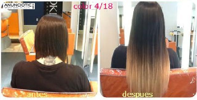 Servicio de venta y colocacion de extensiones pelo natural zaragoza