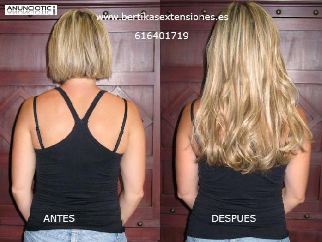 Servicio de venta y colocacion de extensiones pelo natural zaragoza