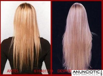 Oferta, pongo extensiones queratina pelo natural incluido a 1,5 c/u zaragoza