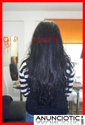 Colocacion extensiones cortina con grapas a 95 pelo natural incluido.